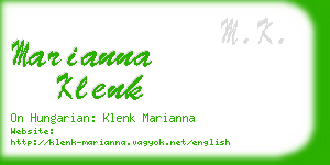 marianna klenk business card